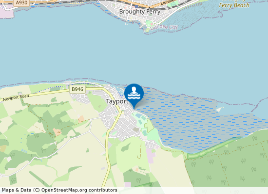 Tayport Beach on the map