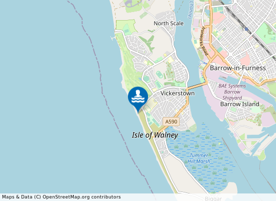 Walney Sandy Gap on the map