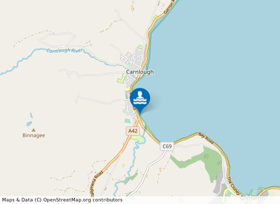 Waterfoot Beach on the map