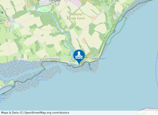 Lepe Beach on the map