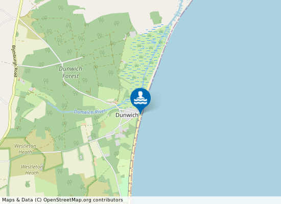 Dunwich Beach on the map