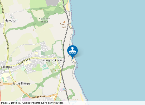 Easington Beach on the map