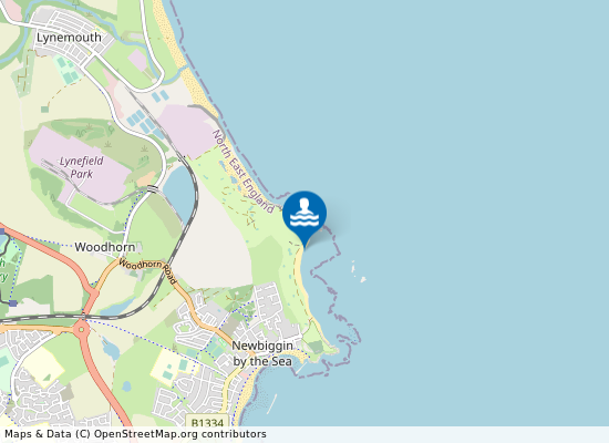 Newbiggin Moor Beach on the map