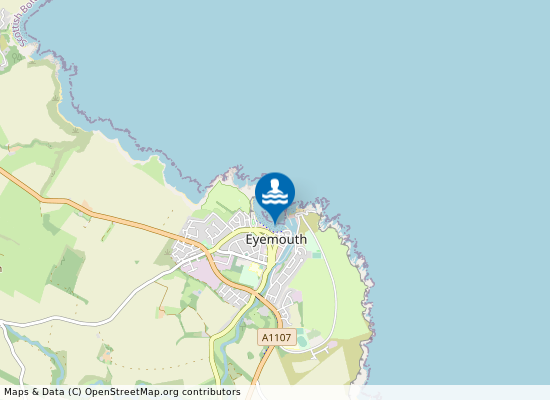 Eyemouth Beach on the map