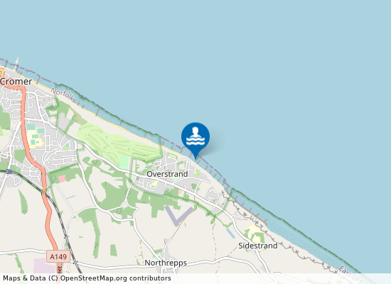 Overstrand Beach on the map