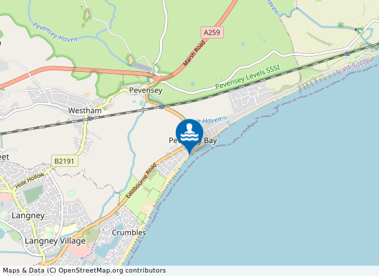 Pevensey Bay on the map