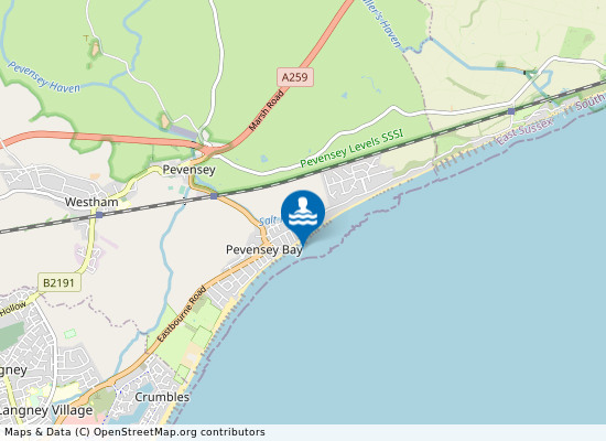 Pevensey Bay on the map