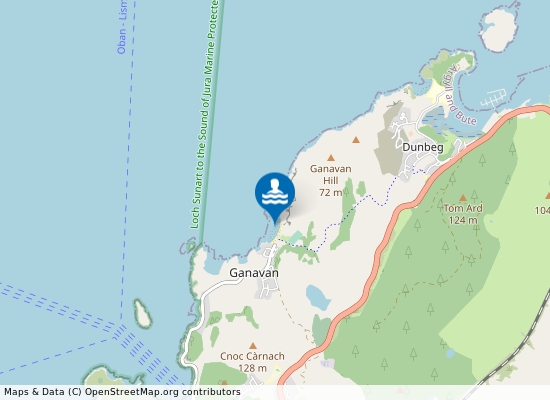 Ganavan Beach on the map