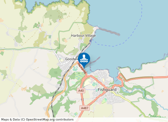 Goodwick Sands on the map