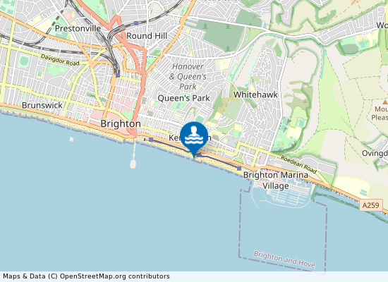 Brighton Kemptown on the map