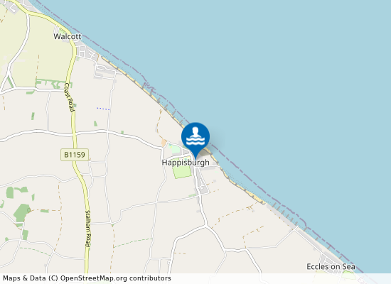 Happisburgh Beach on the map