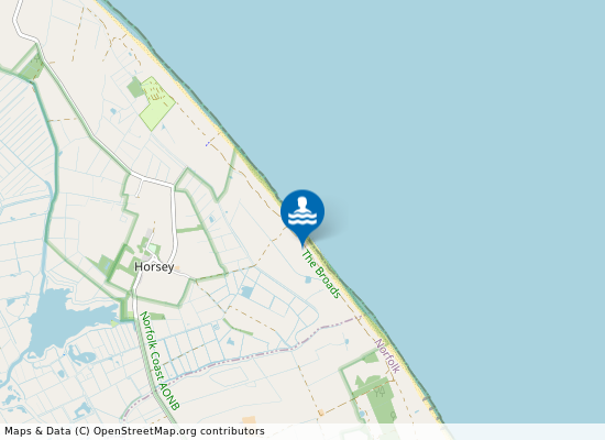 Horsey Beach on the map