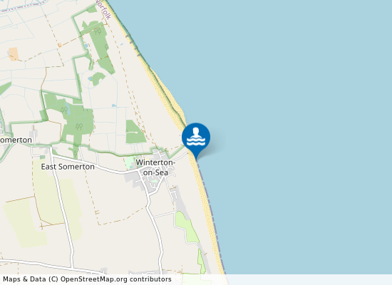 Winterton Beach on the map