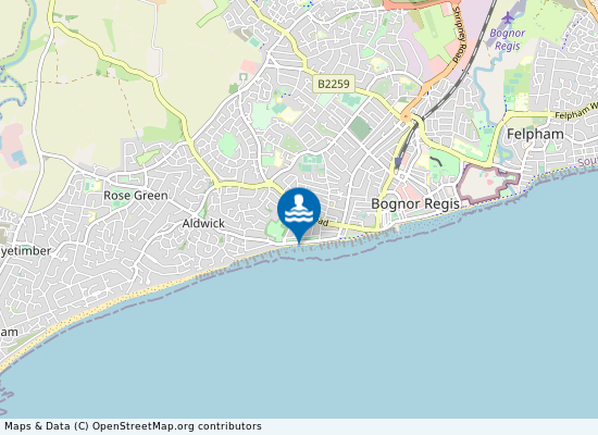 Bognor Regis (Aldwick) on the map