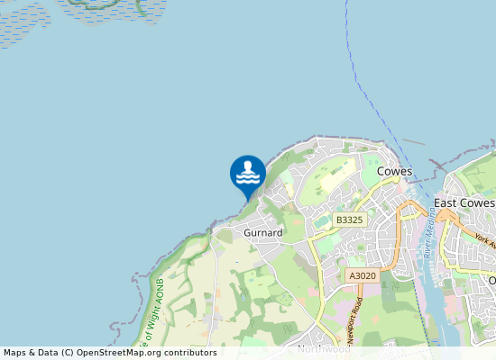 Gurnard's Hidden Beach on the map