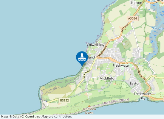 Totland Bay on the map