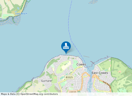 Cowes on the map