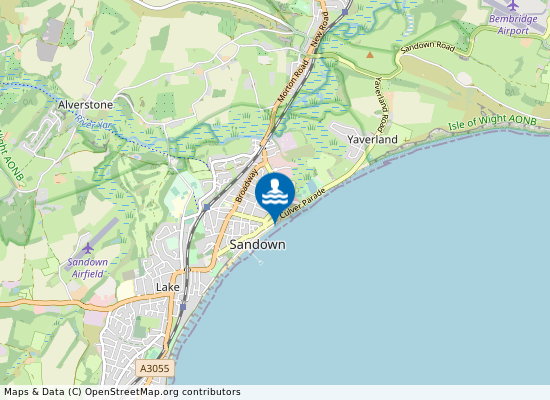 Sandown on the map