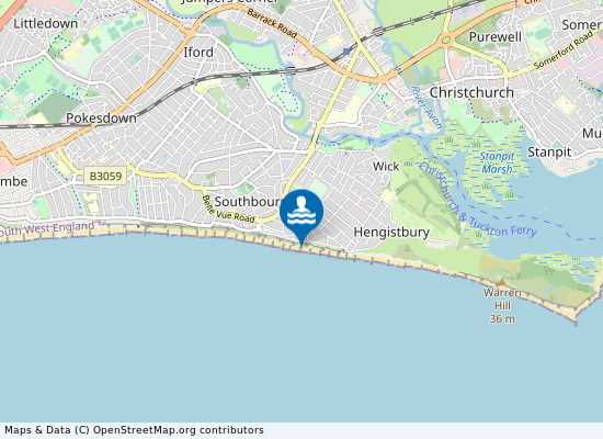 Bournemouth Southbourne on the map