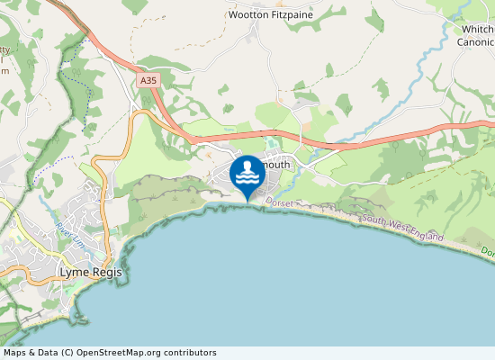 Charmouth West on the map