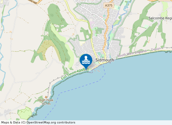 Sidmouth Jacobs Ladder on the map