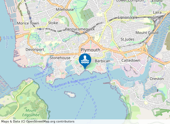 Plymouth Hoe West on the map