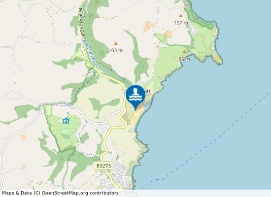 Pentewan on the map