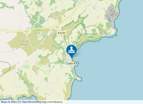 Coverack on the map