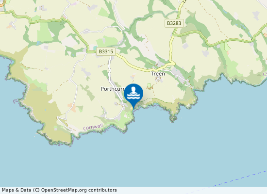 Porthcurno on the map