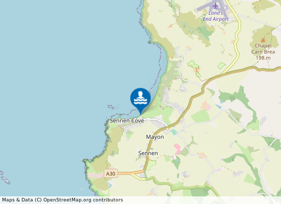 Sennen on the map