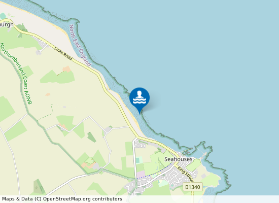 Seahouses North on the map