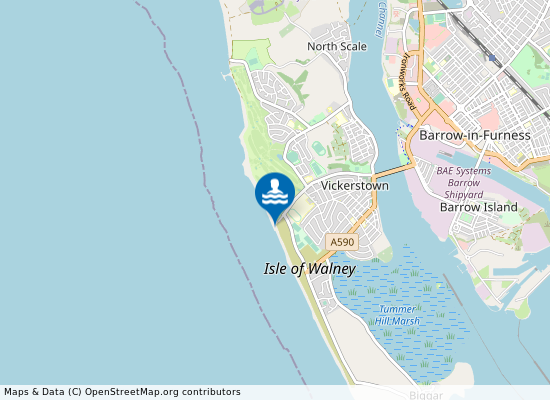 Walney Sandy Gap on the map