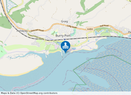 Burry Port Beach on the map