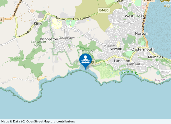 Caswell Bay on the map