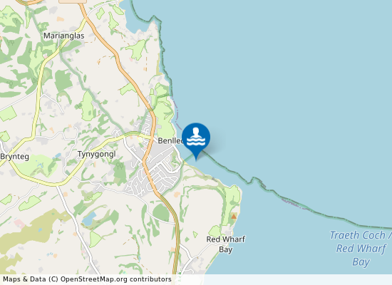 Benllech Beach on the map