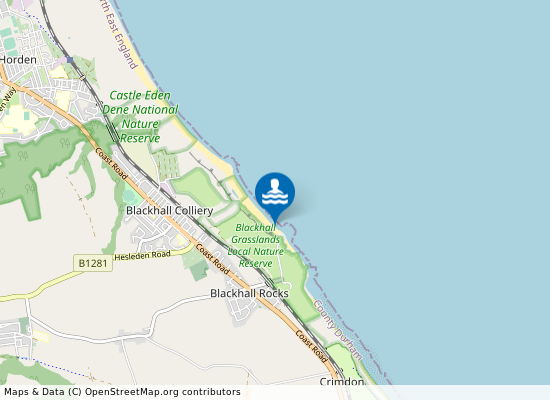 Blackhall Beach on the map