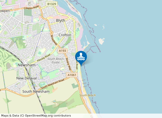 Blyth South Beach on the map