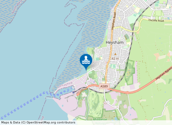 Heysham Half Moon Bay on the map