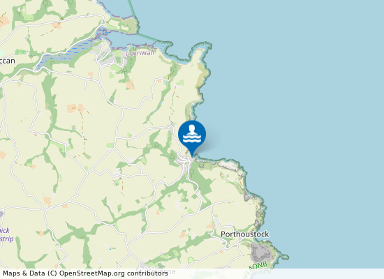 Porthallow Beach on the map