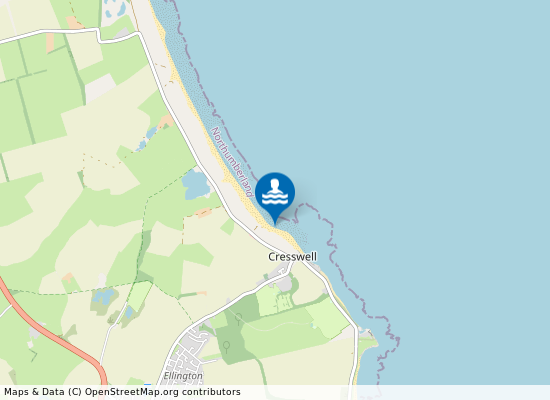 Cresswell Beach on the map