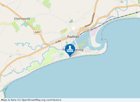 Pwllheli Beach on the map