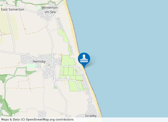 Hemsby on the map