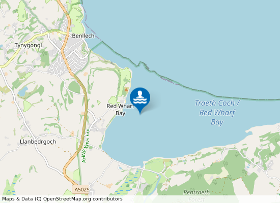 Red Wharf Bay on the map