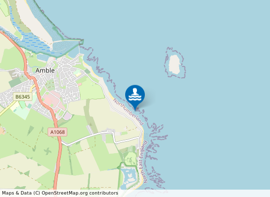 Amble Links on the map