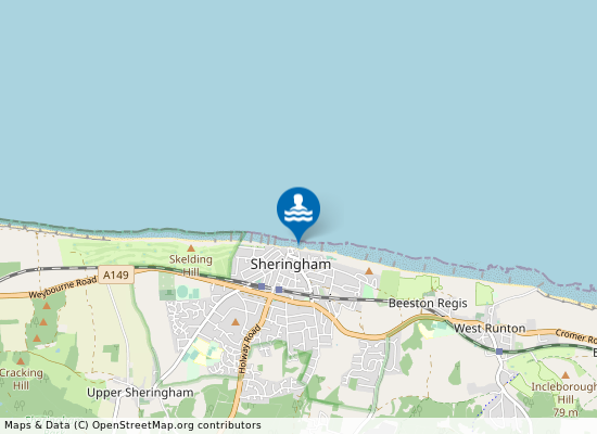 Sheringham Beach on the map