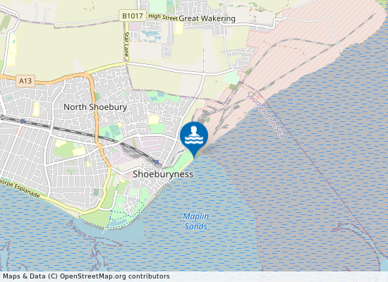 Shoebury East Beach on the map