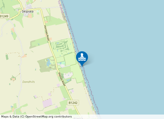 Skipsea Beach on the map