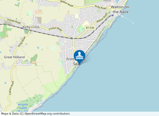 Frinton on the map