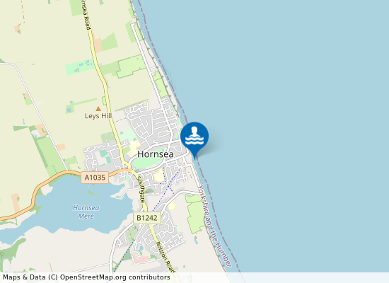 Hornsea Beach on the map