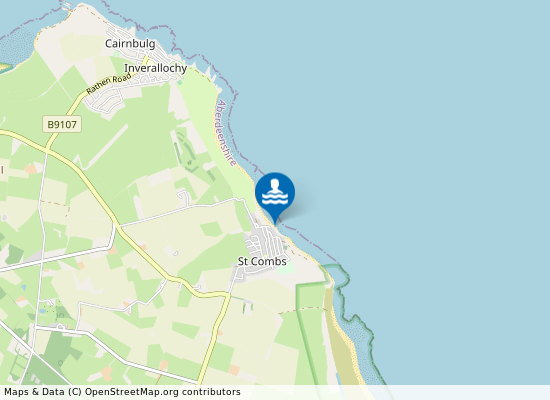 St. Combs Beach on the map